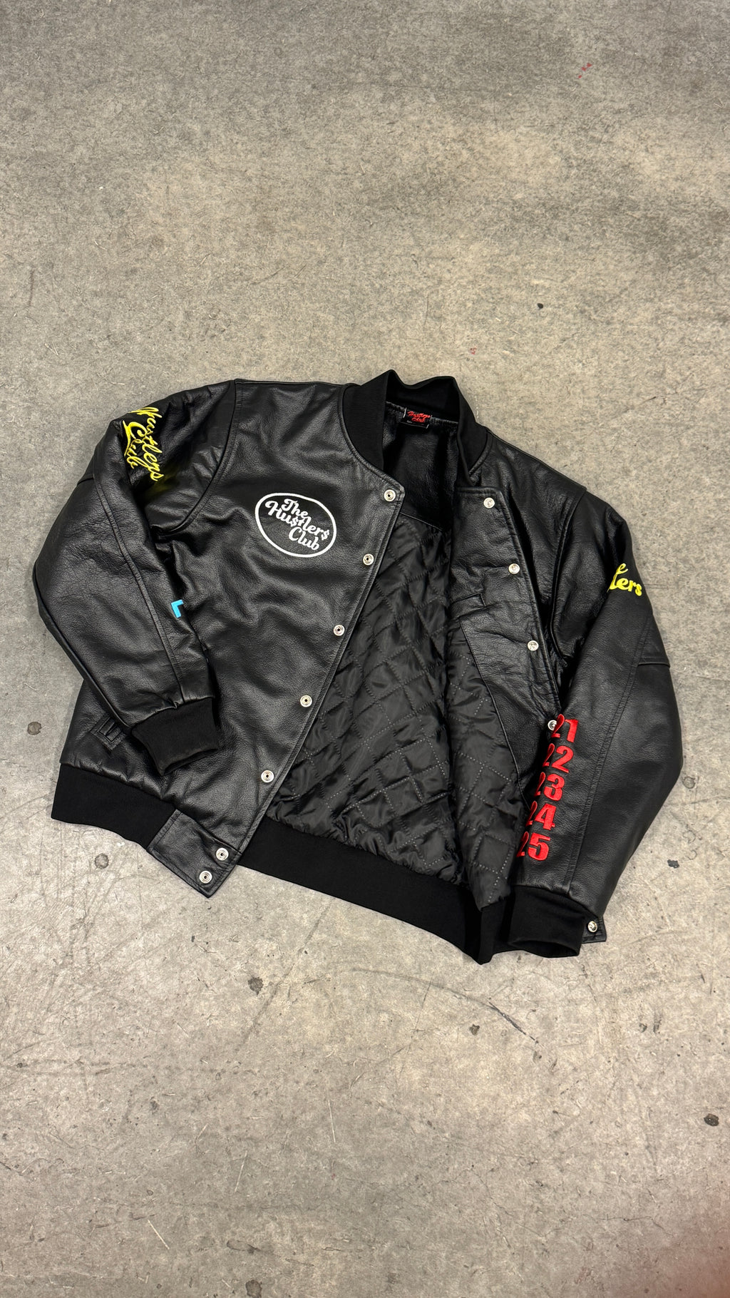 Hustlers Club Worldwide Leather Jacket